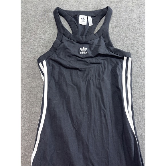 adidas Originals Adicolor 3-Stripes Tank Maxi Dress in black Small - Picture 2 of 10